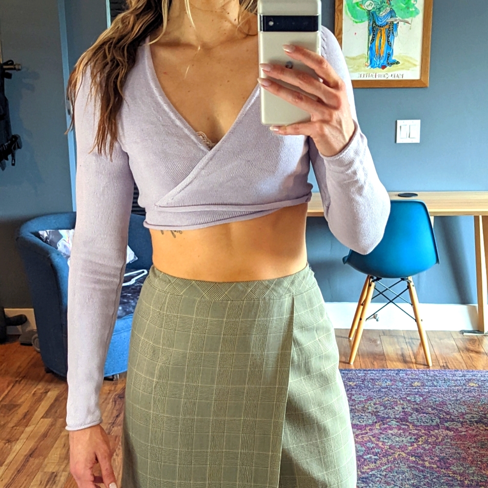Zara Ballet core Wrap Top